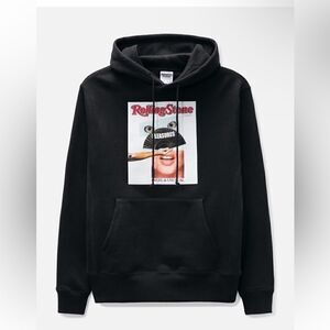 PLEASURES Rolling Stone sweatshirt men’s hoodie black streetwear graphic NWOT L